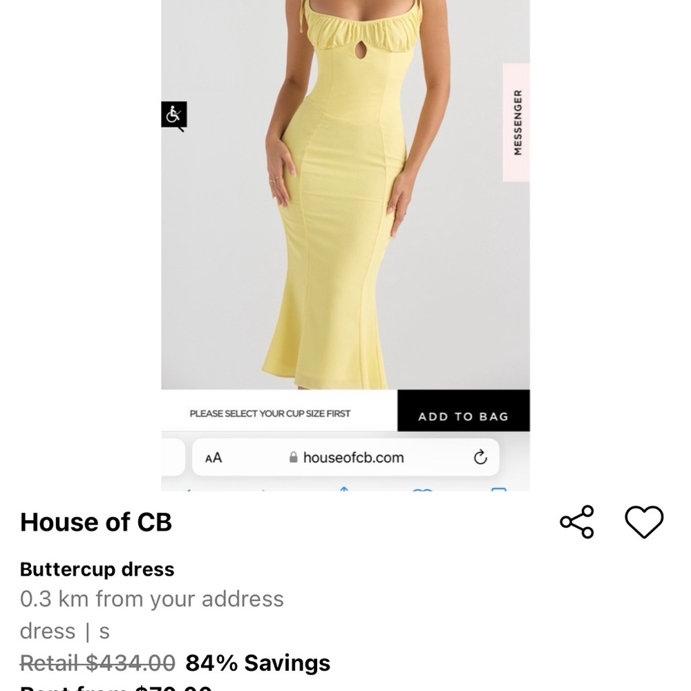 House of CB Buttercup Strapless Dress - Picture 2 of 3